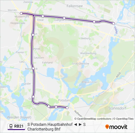 RB21 Train Line Map