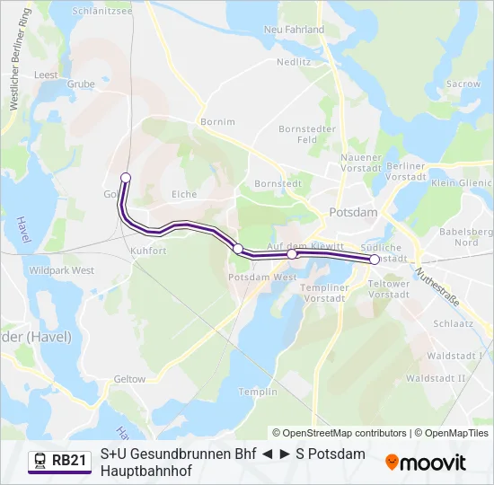 RB21 Train Line Map