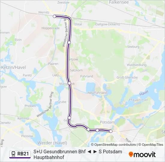 RB21 Train Line Map