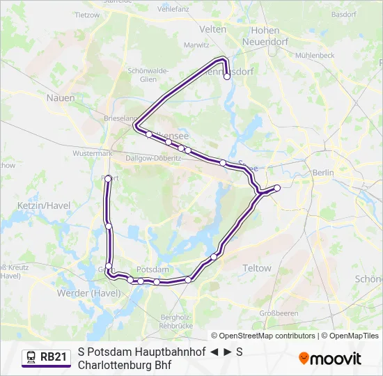 RB21 Train Line Map