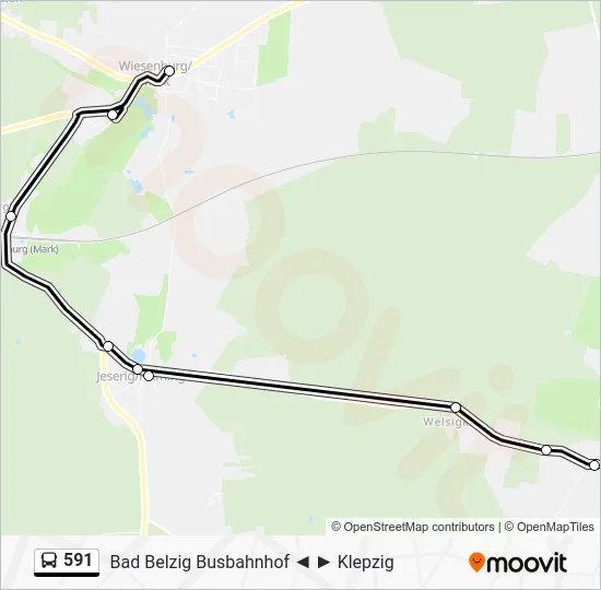 Автобус 591: карта маршрута