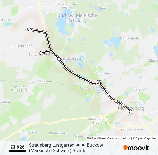 926 Bus Line Map
