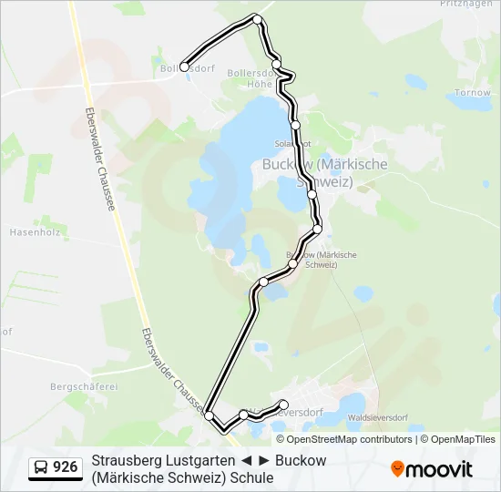 926 Bus Line Map