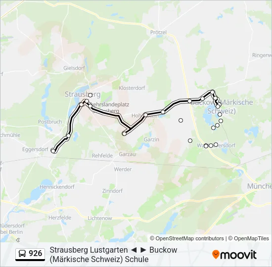 926 Bus Line Map