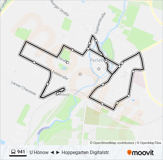 941 bus Line Map