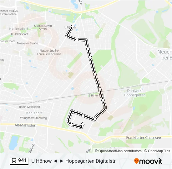 941 Bus Line Map