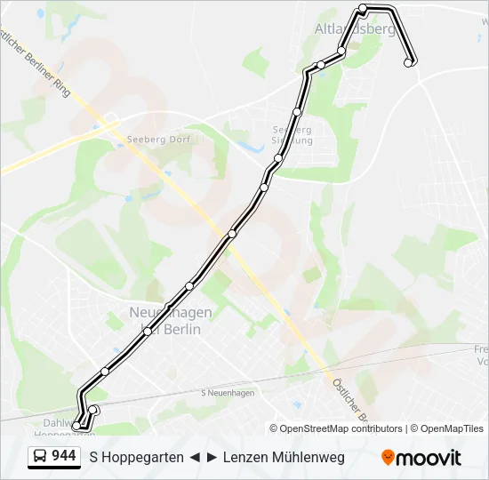 944 Bus Line Map