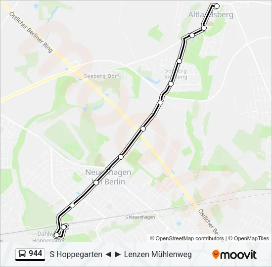 944 Bus Line Map