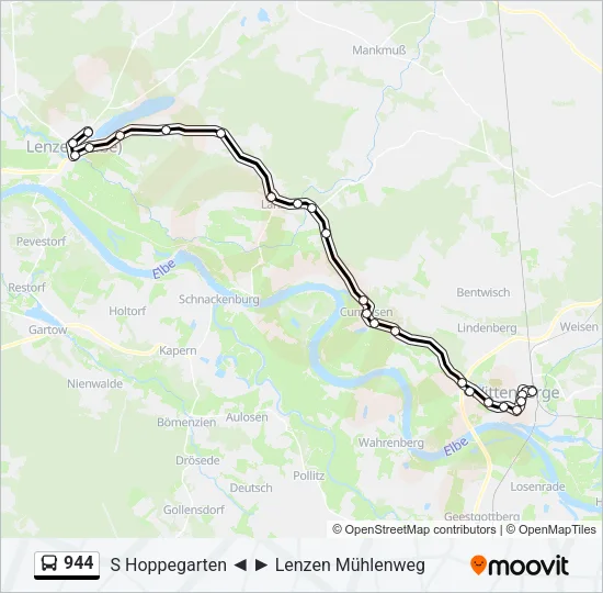 944 Bus Line Map