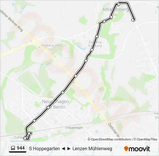 944 Bus Line Map