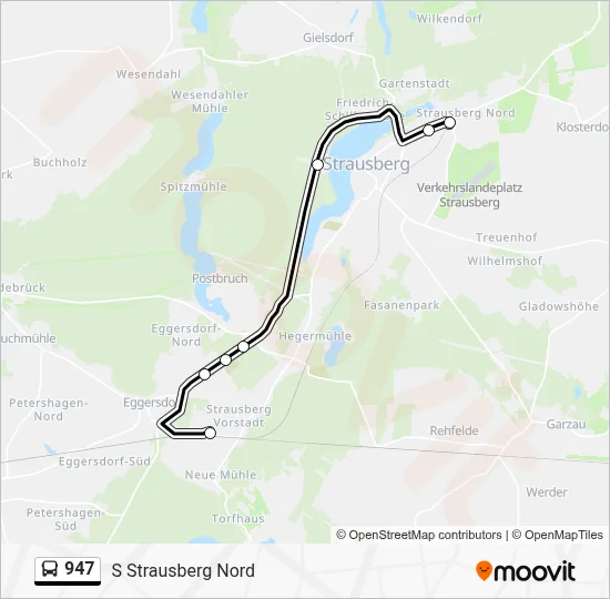Buslinie 947 Karte