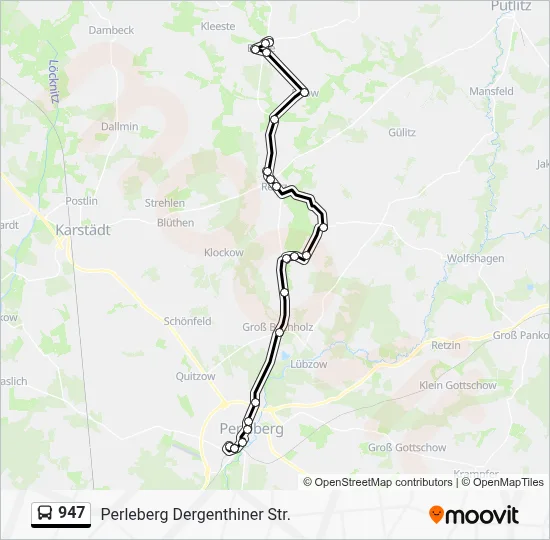 947 Bus Line Map