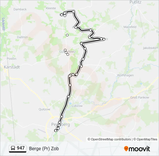 947 Bus Line Map