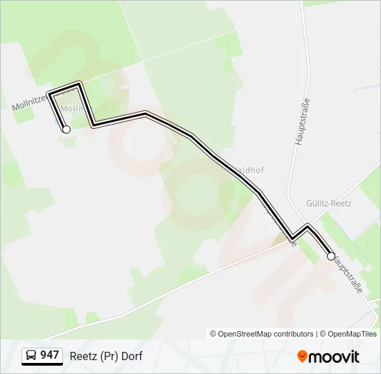 947 Bus Line Map