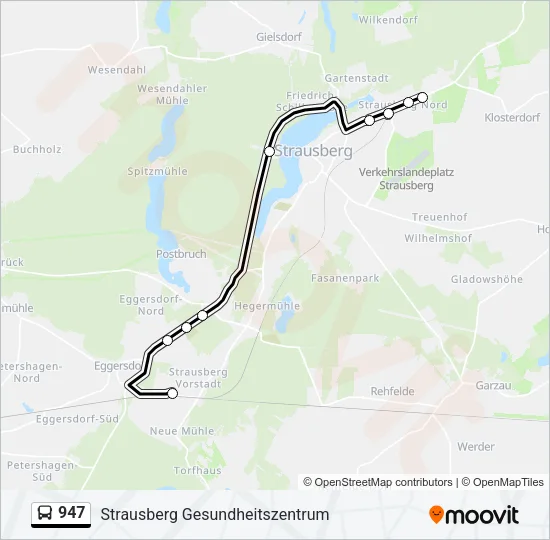 947 Bus Line Map
