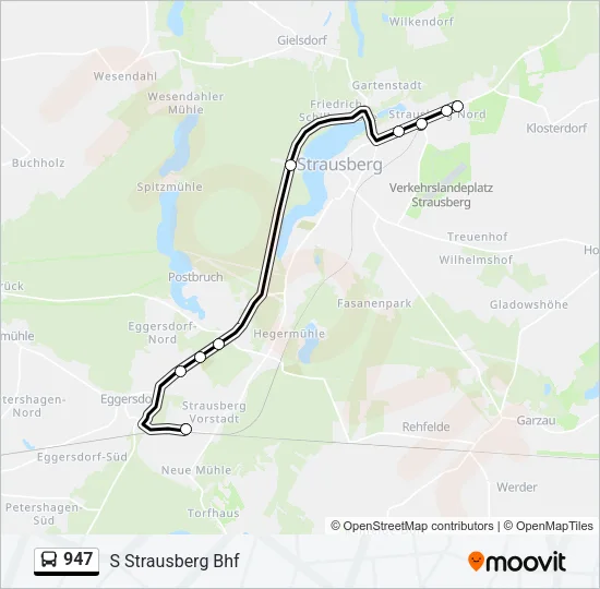 947 Bus Line Map