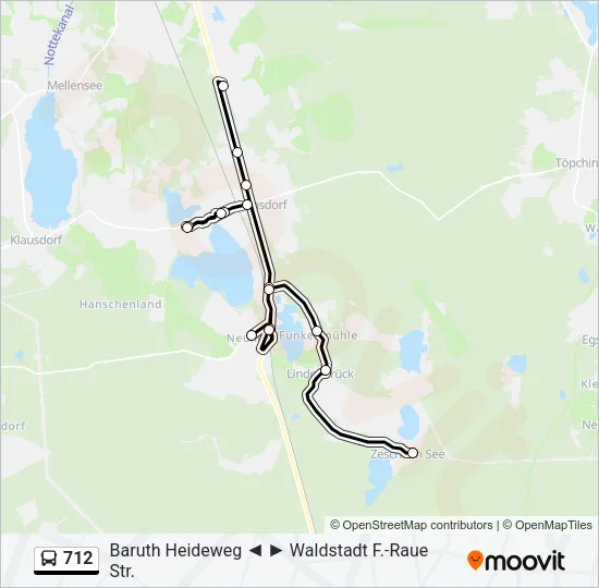 712 Bus Line Map