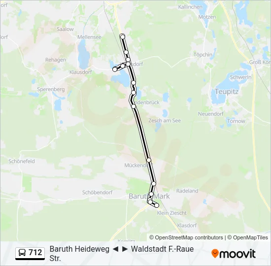 712 Bus Line Map