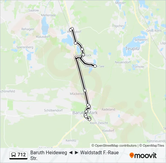 712 Bus Line Map