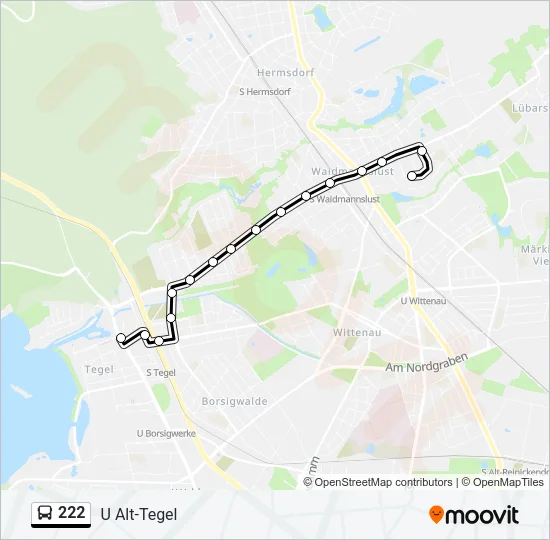 222 Bus Line Map