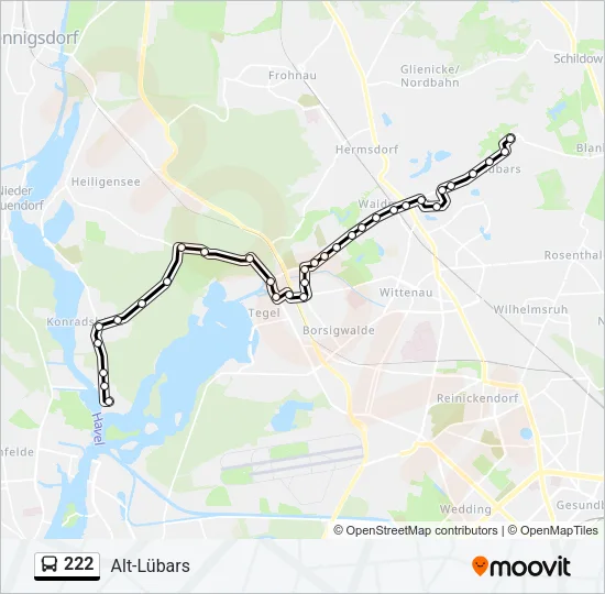 222 Bus Line Map
