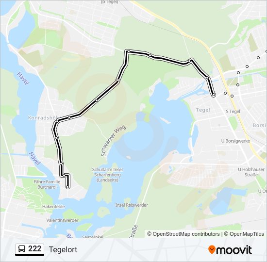 Bus 222 Route Map 222 Route: Schedules, Stops & Maps - Tegelort (Updated)