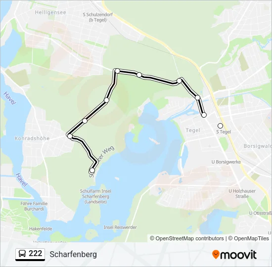 222 Bus Line Map