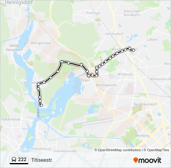 222 Bus Line Map