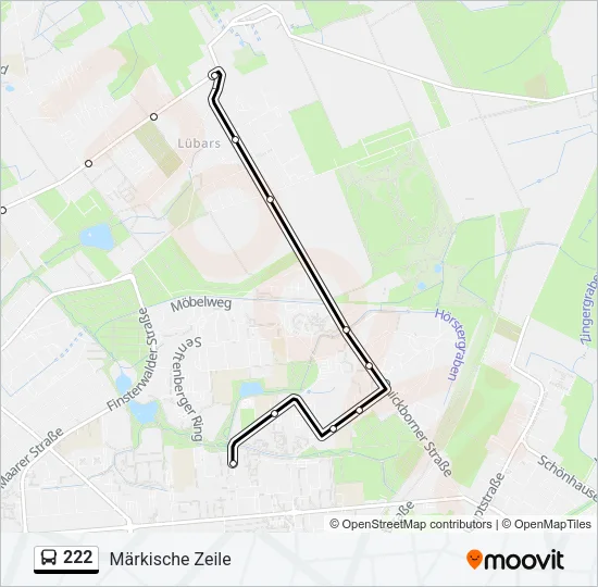 222 Bus Line Map