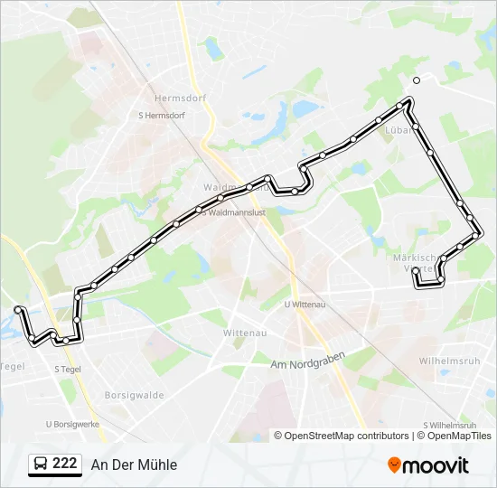 222 Bus Line Map