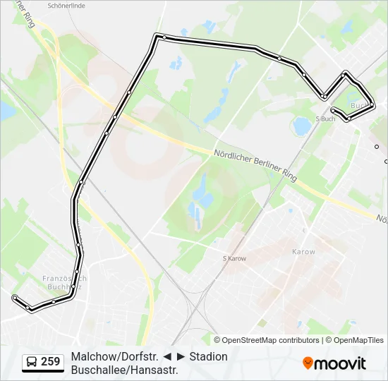 259 Bus Line Map