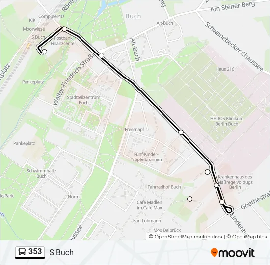 353 Bus Line Map