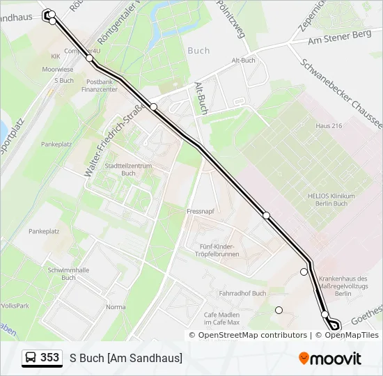 Автобус 353: карта маршрута