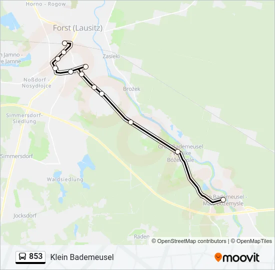 853 Bus Line Map