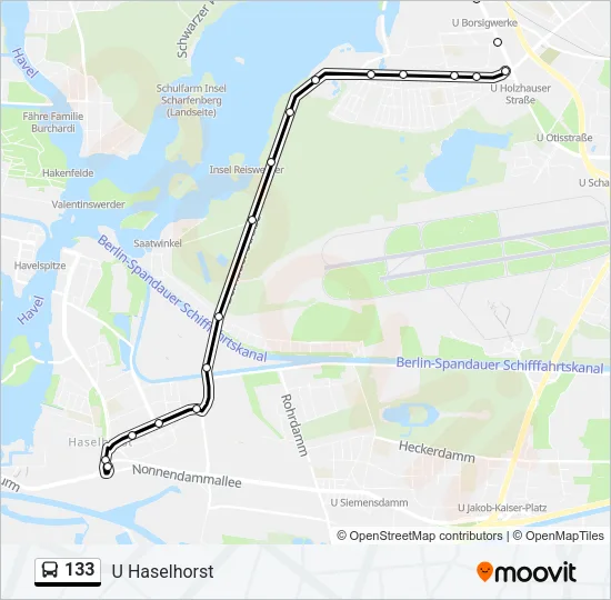 133 Bus Line Map