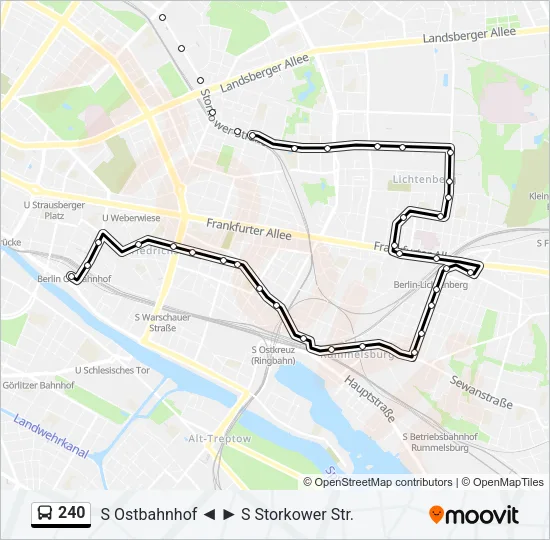 240 Bus Line Map