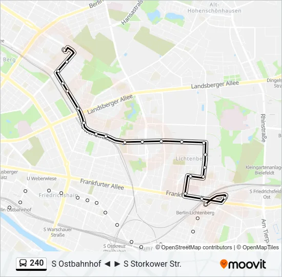 240 Bus Line Map