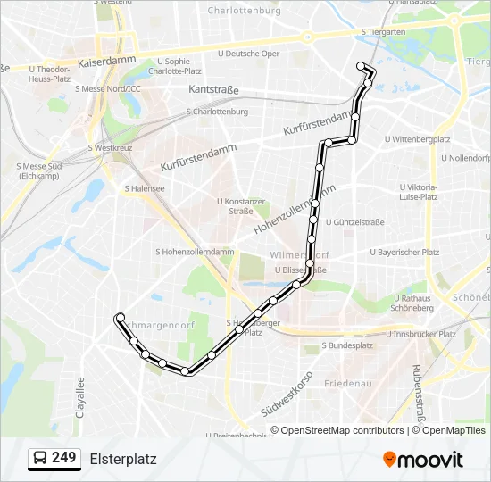249 Bus Line Map