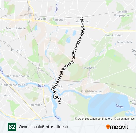 62 light rail Line Map