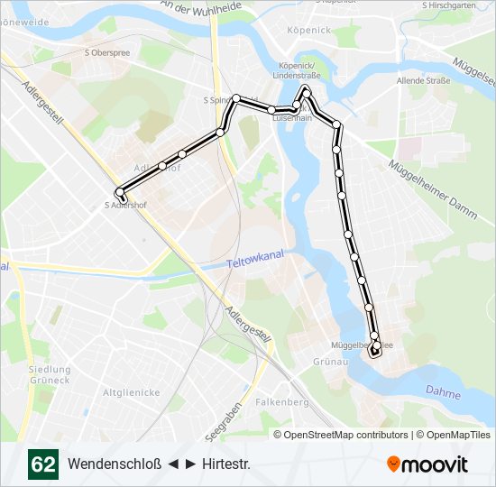 62 light rail Line Map