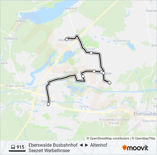 915 bus Line Map