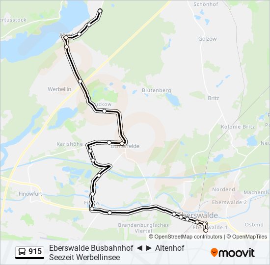 915 bus Line Map