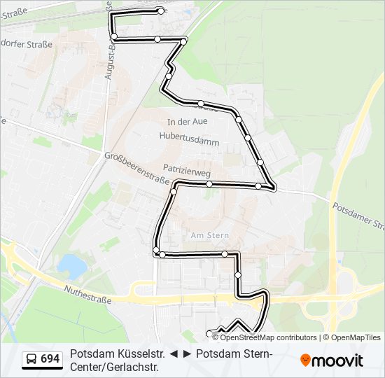 Buslinie 694 Karte
