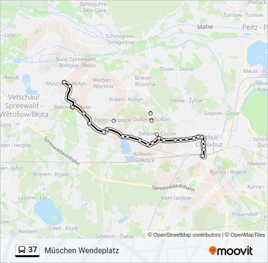 Buslinie 37 Karte
