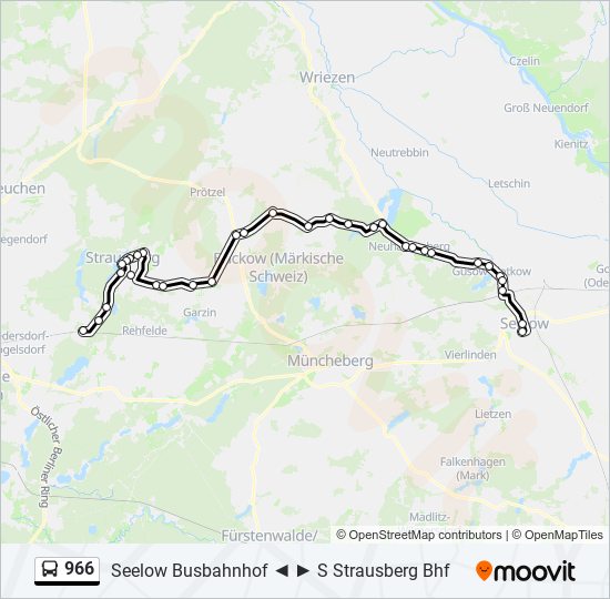 966 bus Line Map