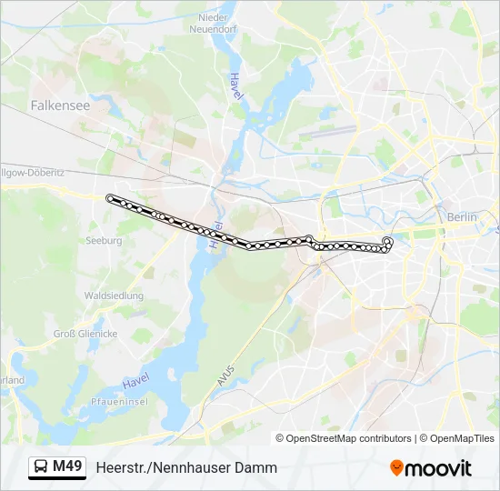 M49 Bus Line Map