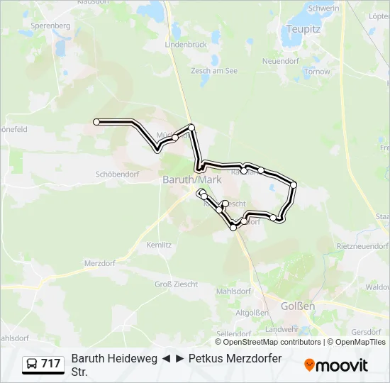 717 Bus Line Map