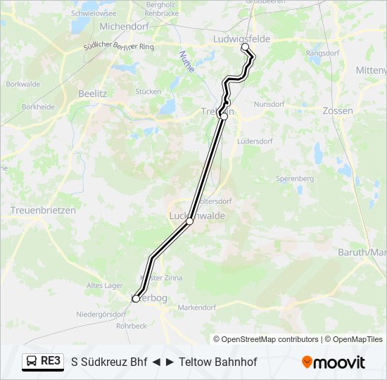 RE3 bus Line Map