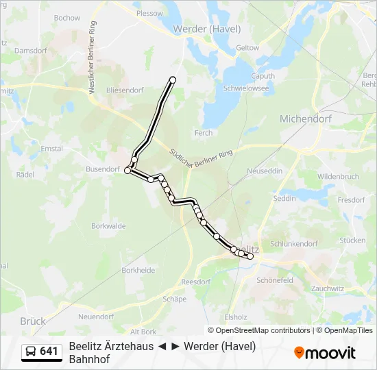 641 Bus Line Map