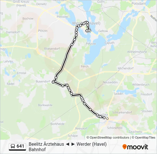 641 Bus Line Map